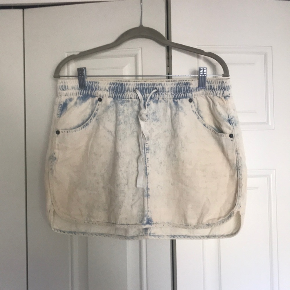 RVCA Denim acid wash skirt